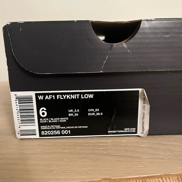 Nike Air Force 1 Flyknit Black Sneakers - Picture 2 of 4